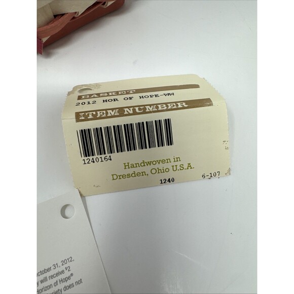 Longaberger 2012 Breast Cancer Horizon of Hope Basket Diamond Shape Lid Liner - Picture 4 of 14